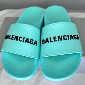 Balenciaga Pool slides sandals  Mint Women 9 (7.5 Men)